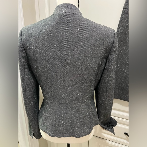 Ann Taylor Suiting | tweed Gray lined pencil skirt suit sz 4 - Picture 5 of 11